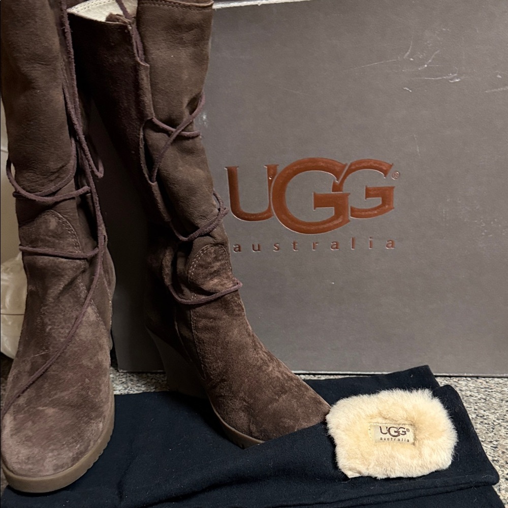UGG Chocolate Brown Suede Boots
